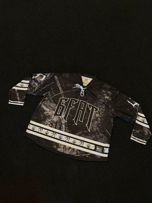 6FAT- GUN EM’ CAMO HOCKEY JERSEY